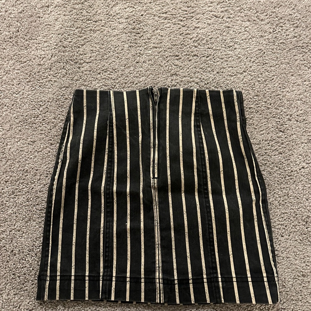 Striped Black and Cream Skirt